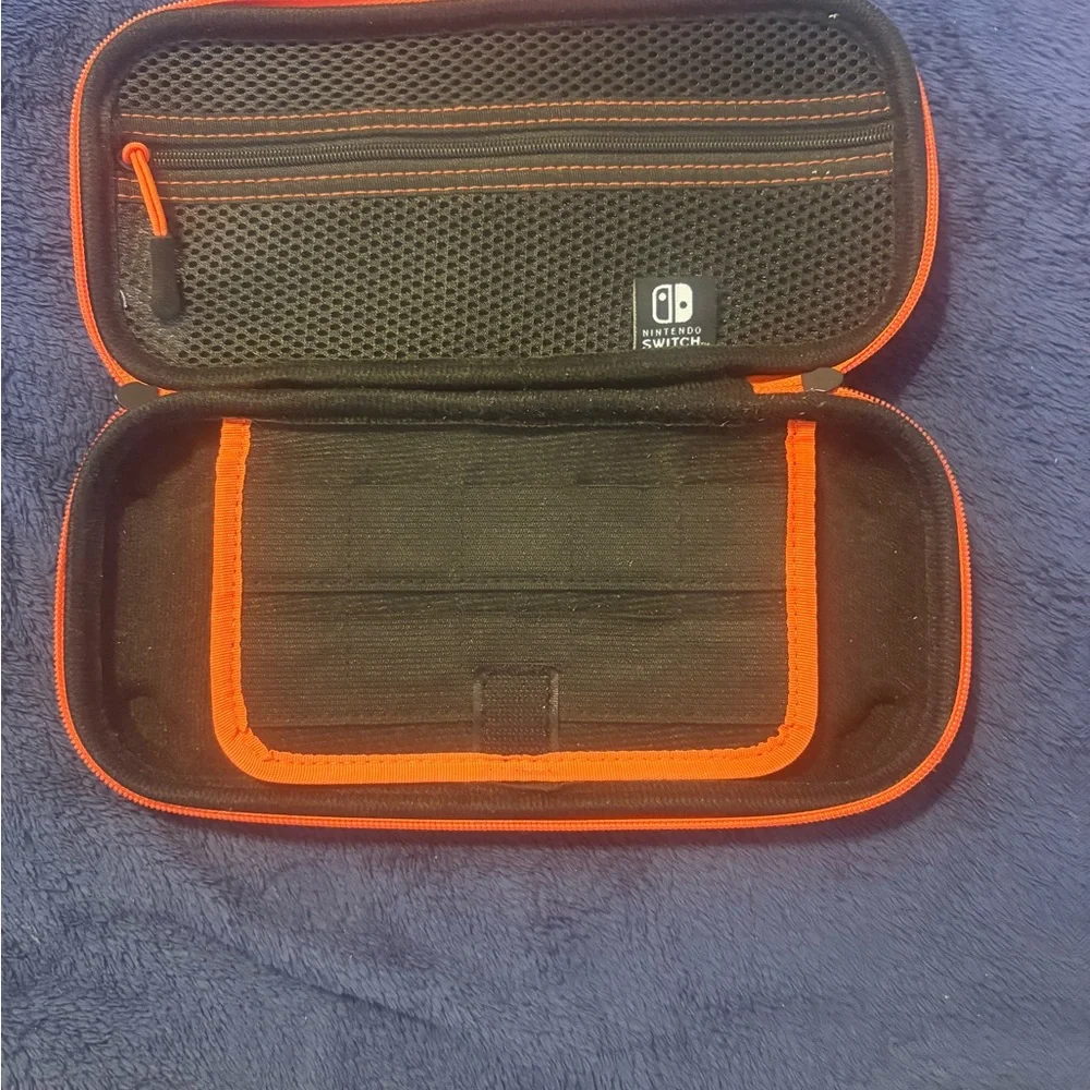 Nintendo Switch Black and Redish Orange Travel Case
